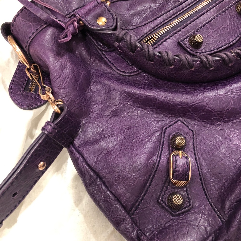 Balenciaga City Bag with Rose Gold Metal Buckles - Picture 3 of 4